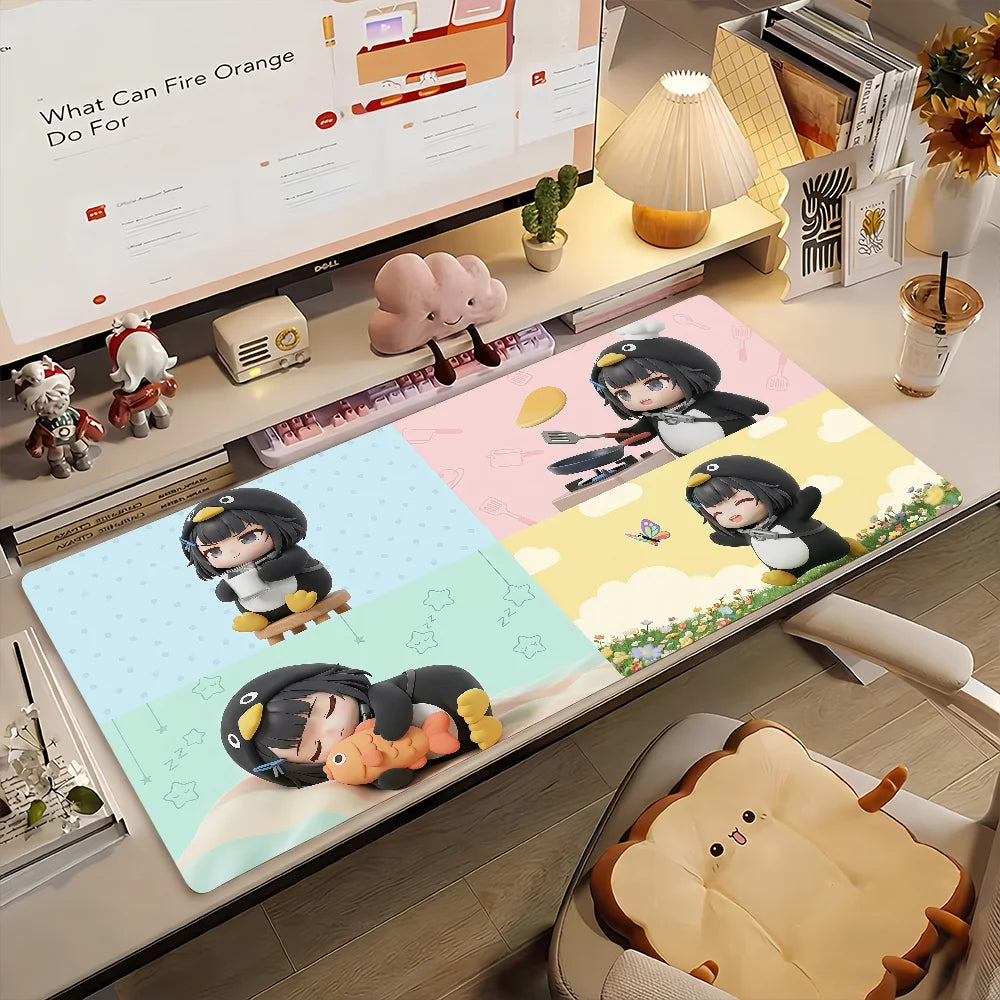 Cute Gugugaga Penguin Mouse Pad Computer Laptop Rubber Non-slip Mouse Mat Mousepad Gamers Decoracion Desk Mat