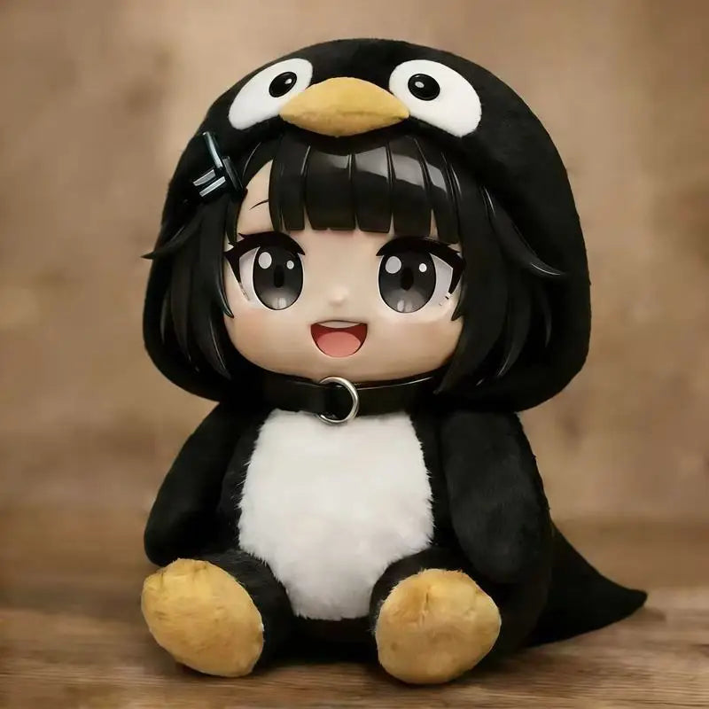 5cm Cartoon Gugu Gaga Penguin Figurine Q Version Flocked Doll Cute Anime Desktop Computer Case Decoration Toys Surprise Gifts