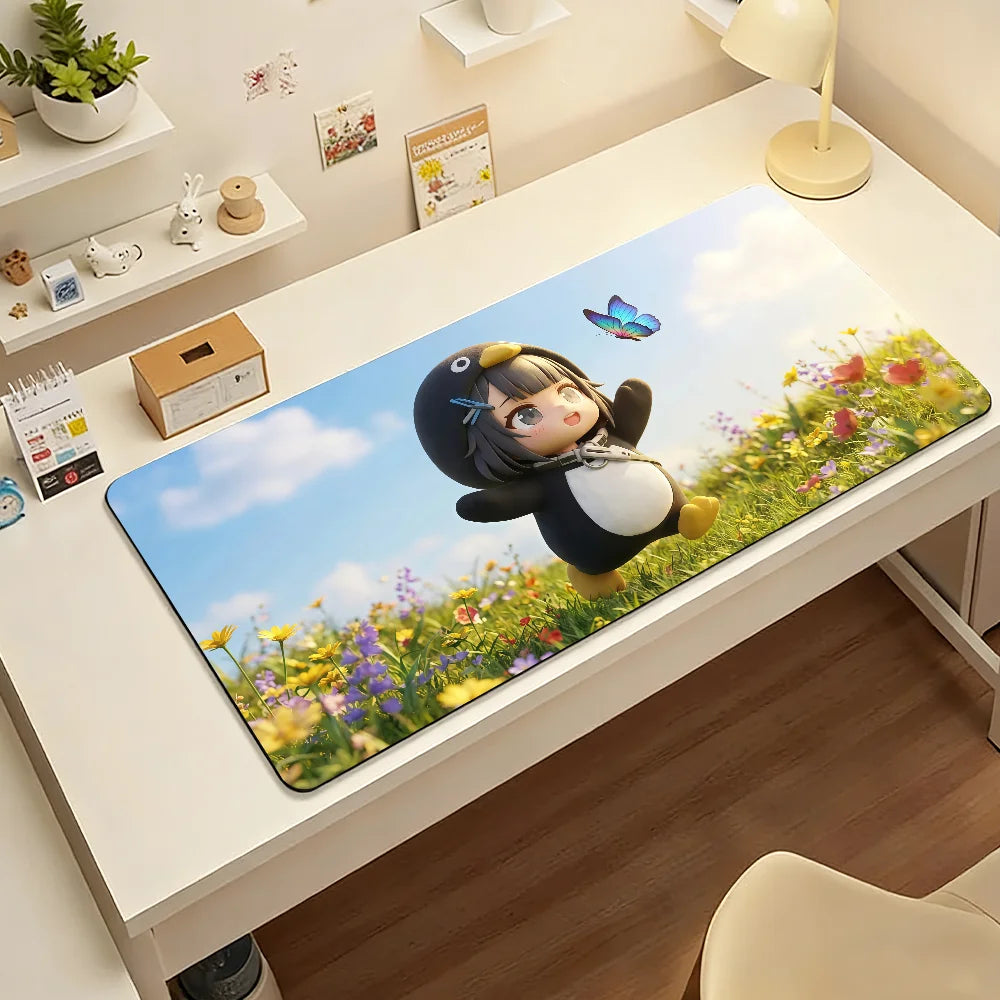 Cute GuGuGaGa Penguin Mouse Pad Non-slip Rubber Gaming Mousemat Desk Mat for Laptop