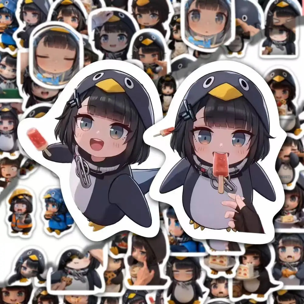102pcs Gugugaga Little Penguin Administrator Anime Stickers Cute Hand Account Suitcase Laptop Decals Kids Anime Toy Gifts