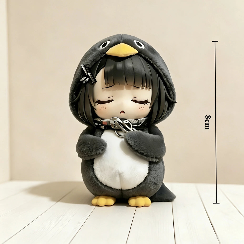 Sleeping Little Penguin Gugugaga Cute Anime Figurine Trendy Model Decoration Table Setting Scene Model Gift