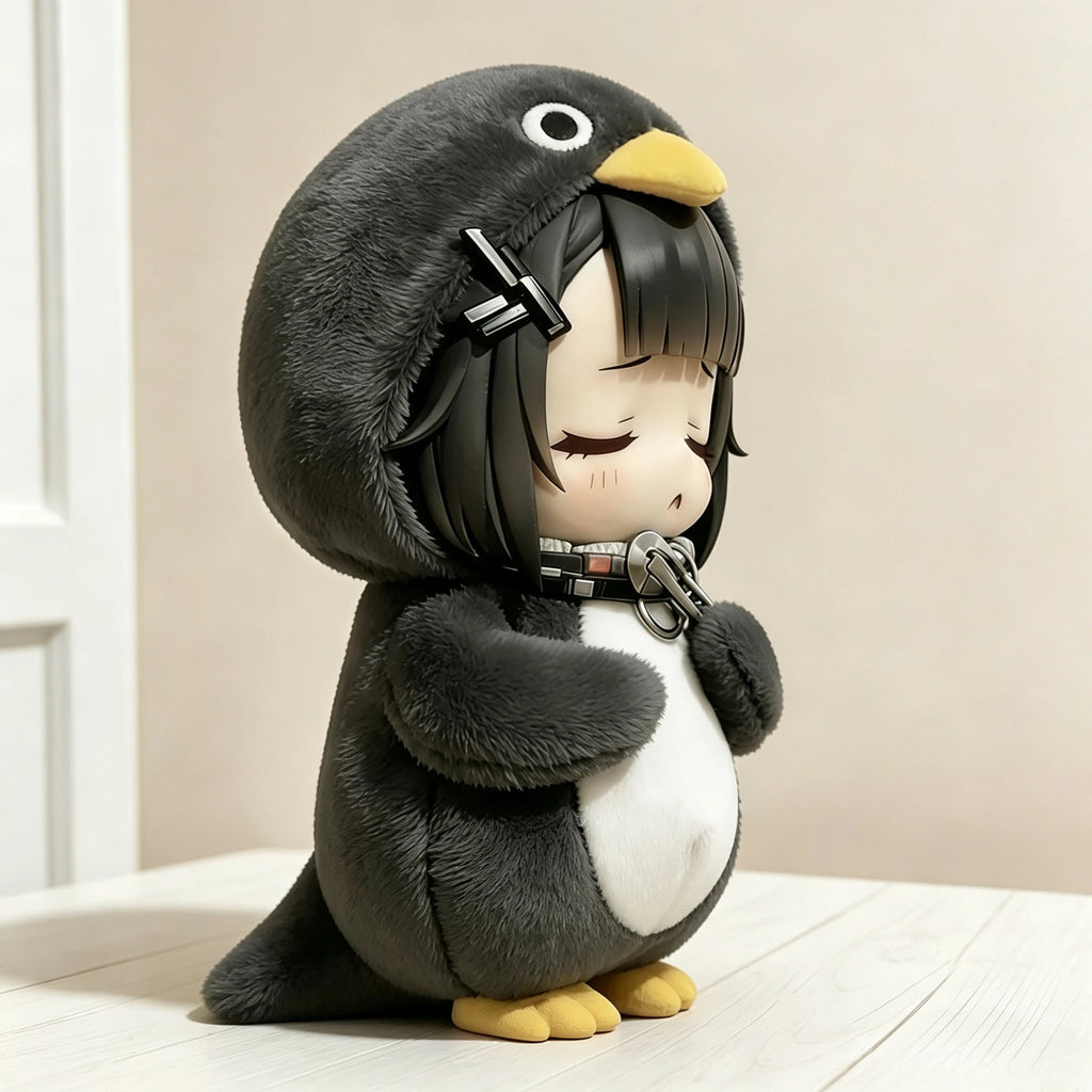 Sleeping Little Penguin Gugugaga Cute Anime Figurine Trendy Model Decoration Table Setting Scene Model Gift