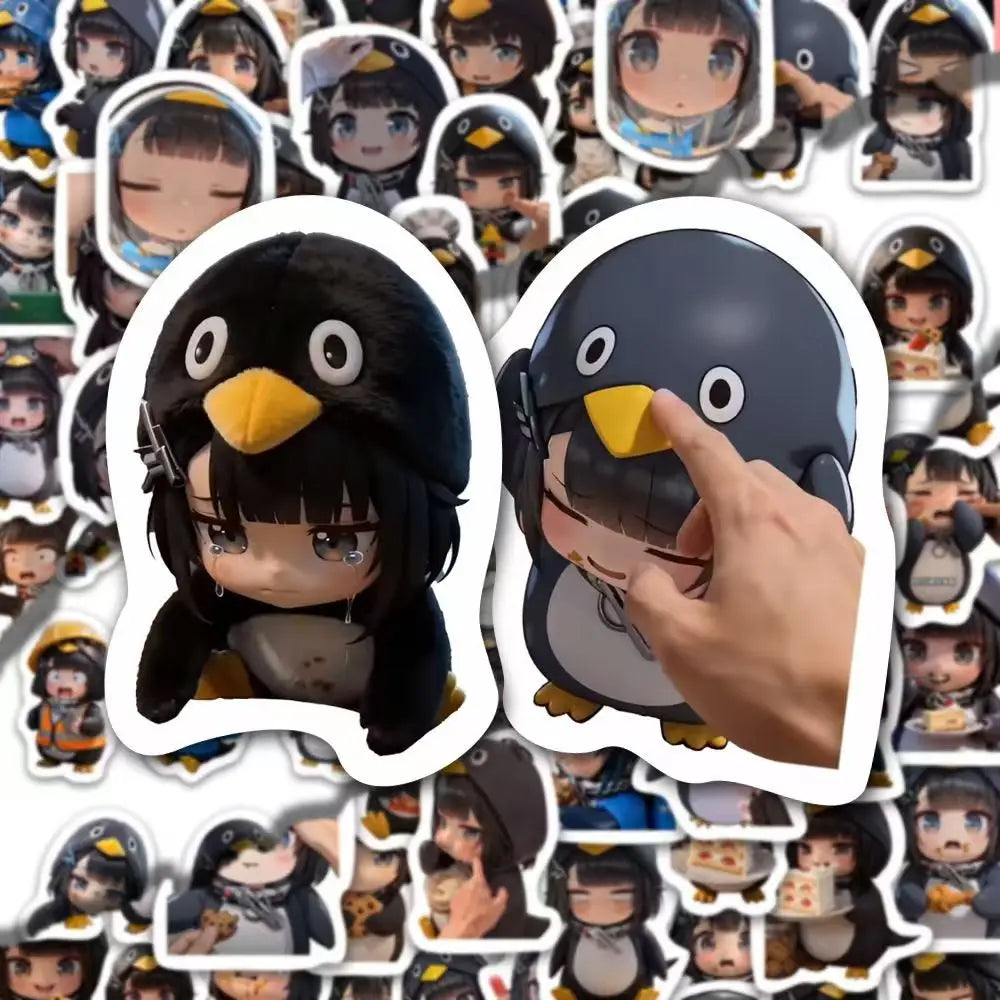 102pcs Gugugaga Little Penguin Administrator Anime Stickers Cute Hand Account Suitcase Laptop Decals Kids Anime Toy Gifts