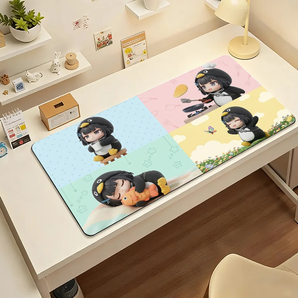 Cute GuGuGaGa Penguin Mouse Pad Non-slip Rubber Gaming Mousemat Desk Mat for Laptop