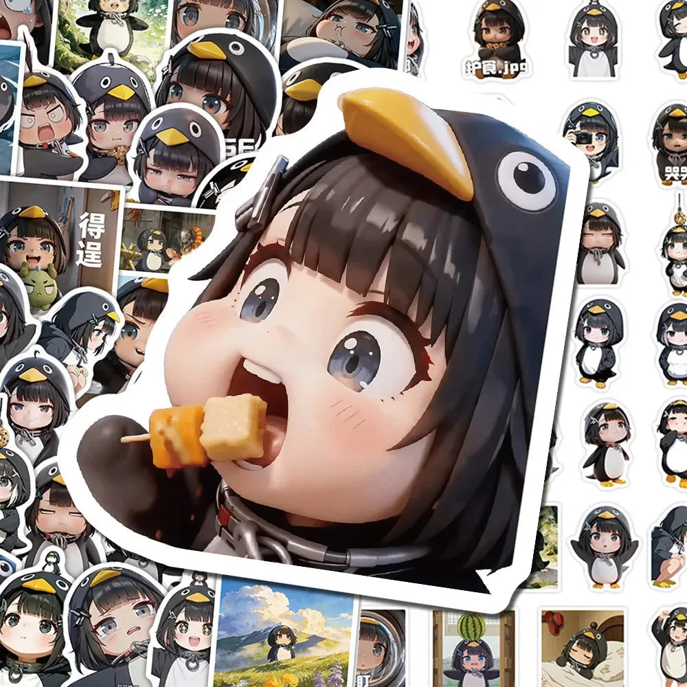10/68 Game Arknights: Endfield Gugu GaGa Anime Stickers Cute Administrator Little Penguin Cartoon Decorative Decals Fans Gifts