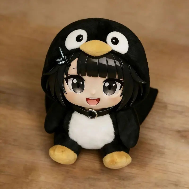5cm Cartoon Gugu Gaga Penguin Figurine Q Version Flocked Doll Cute Anime Desktop Computer Case Decoration Toys Surprise Gifts