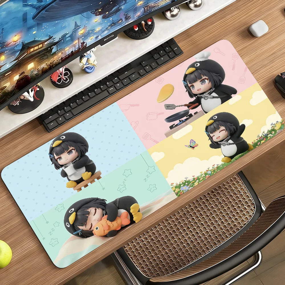 Cute Gugugaga Penguin Mouse Pad Computer Laptop Rubber Non-slip Mouse Mat Mousepad Gamers Decoracion Desk Mat