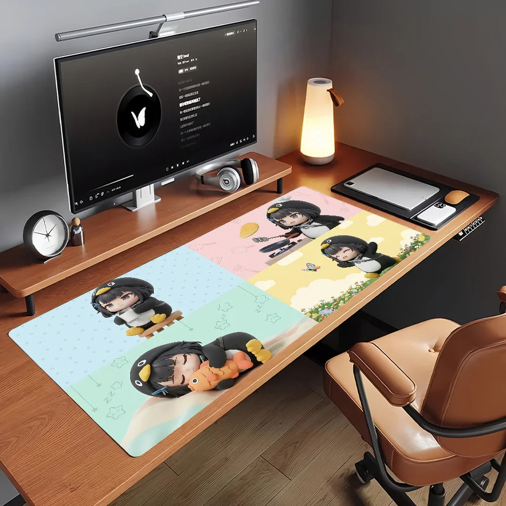 Cute Gugugaga Penguin Mouse Pad Computer Laptop Rubber Non-slip Mouse Mat Mousepad Gamers Decoracion Desk Mat
