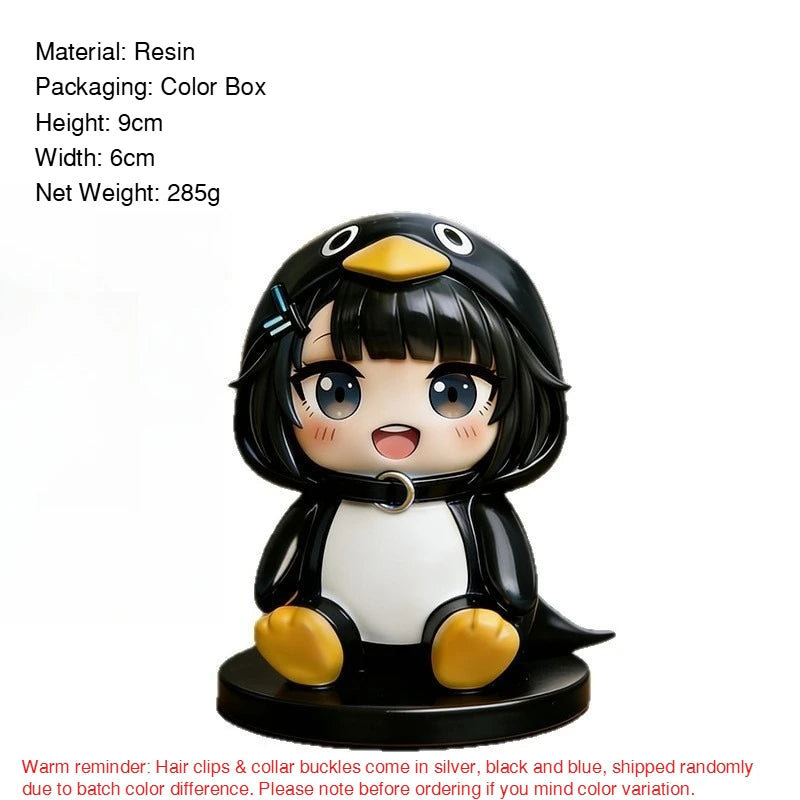 GuGuGaGa Penguin Terminal Resin Figure Cute Car Ornament Desktop Decoration Gift