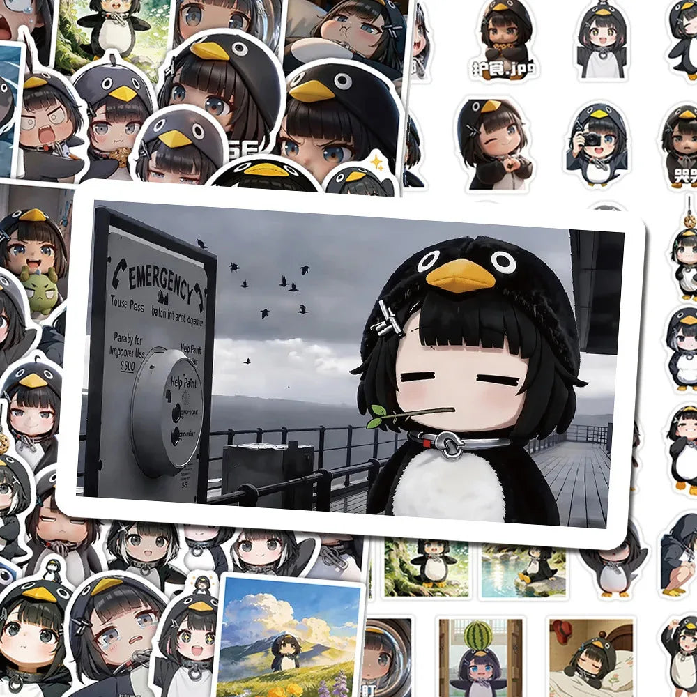 10/68 Game Arknights: Endfield Gugu GaGa Anime Stickers Cute Administrator Little Penguin Cartoon Decorative Decals Fans Gifts